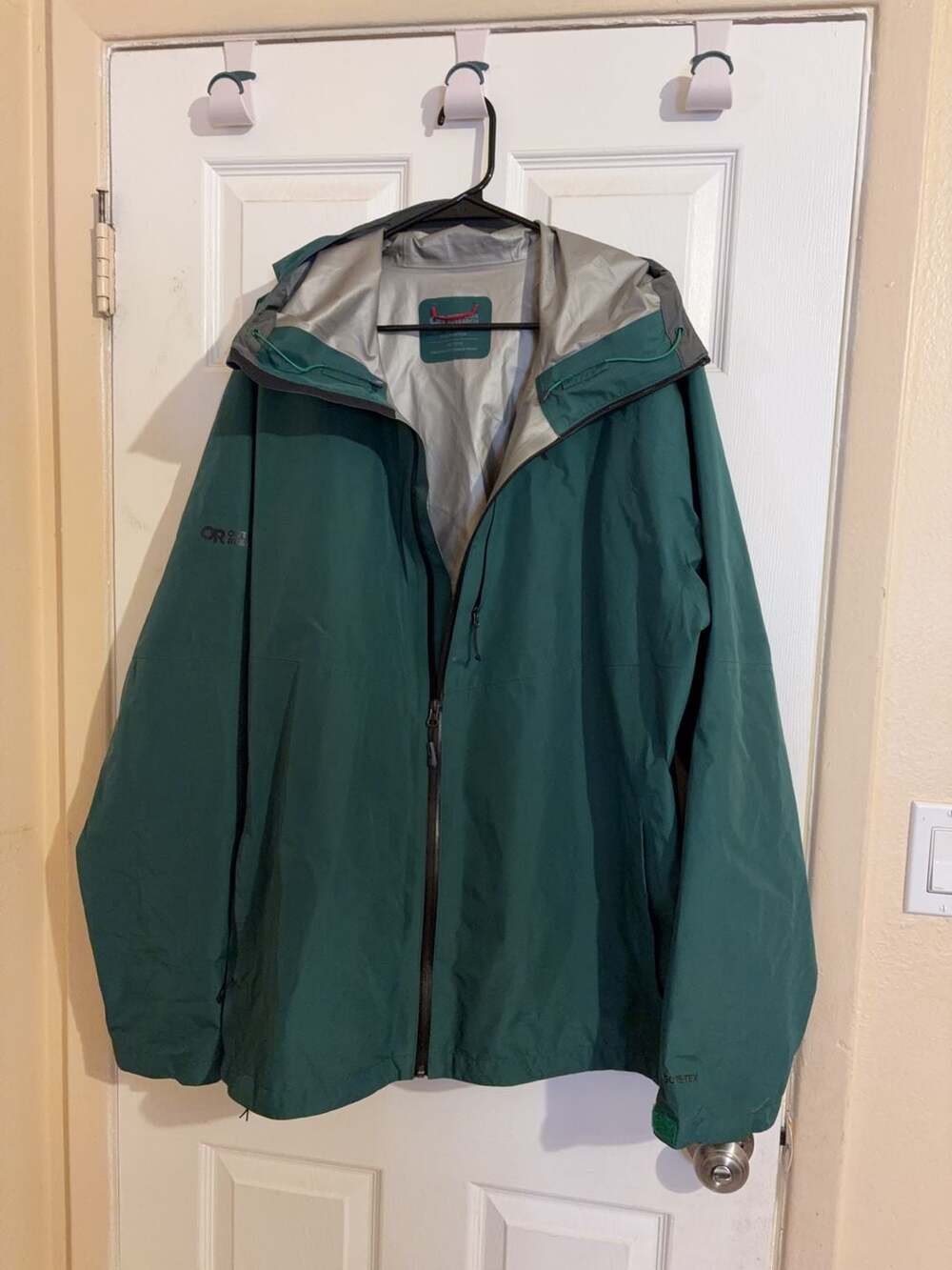 Outdoor Research Gore-Tex Waterproof Rain Jacket Green Men's Size XL